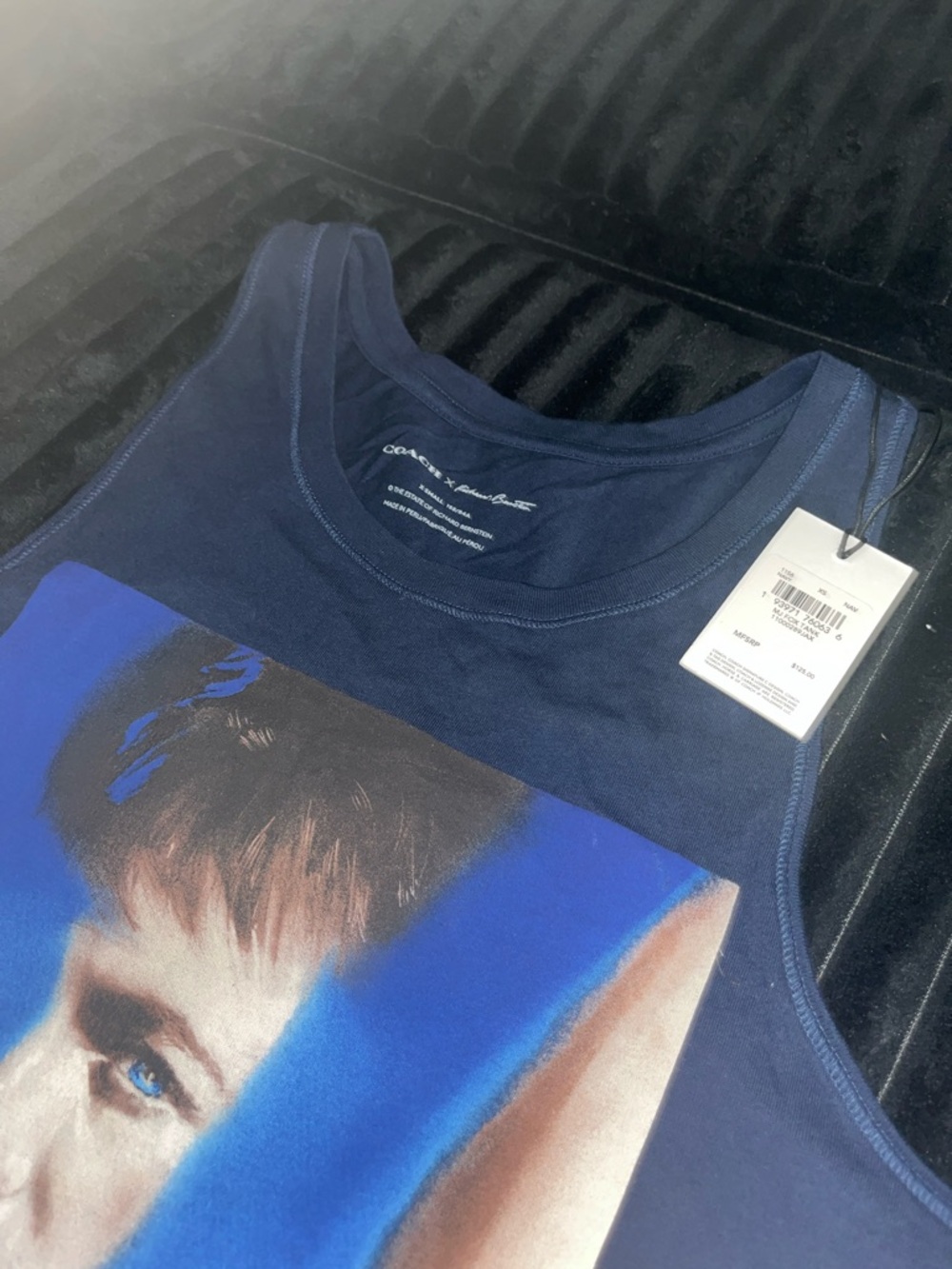 Coach Navy Tank with Colorful Portrait Panel - Picture 2 of 3
